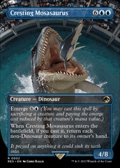 (2) Cresting Mosasaurus - BORDERLESS